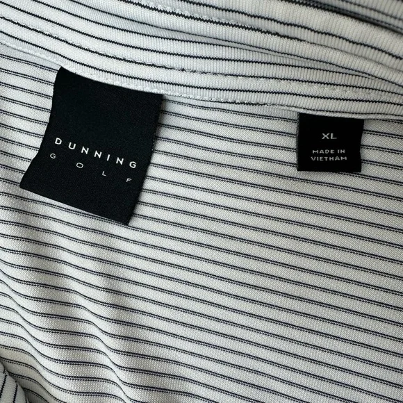 Dunning Golf Polo Shirt Men’s Size XL Striped Shirt Short Sleeve - Picture 5 of 6